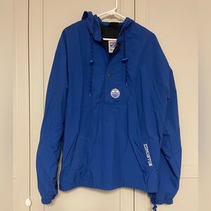 Vintage Edmonton Oilers Winbreaker Anorak Oversized Fit